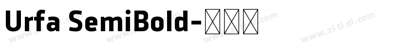 Urfa SemiBold字体转换